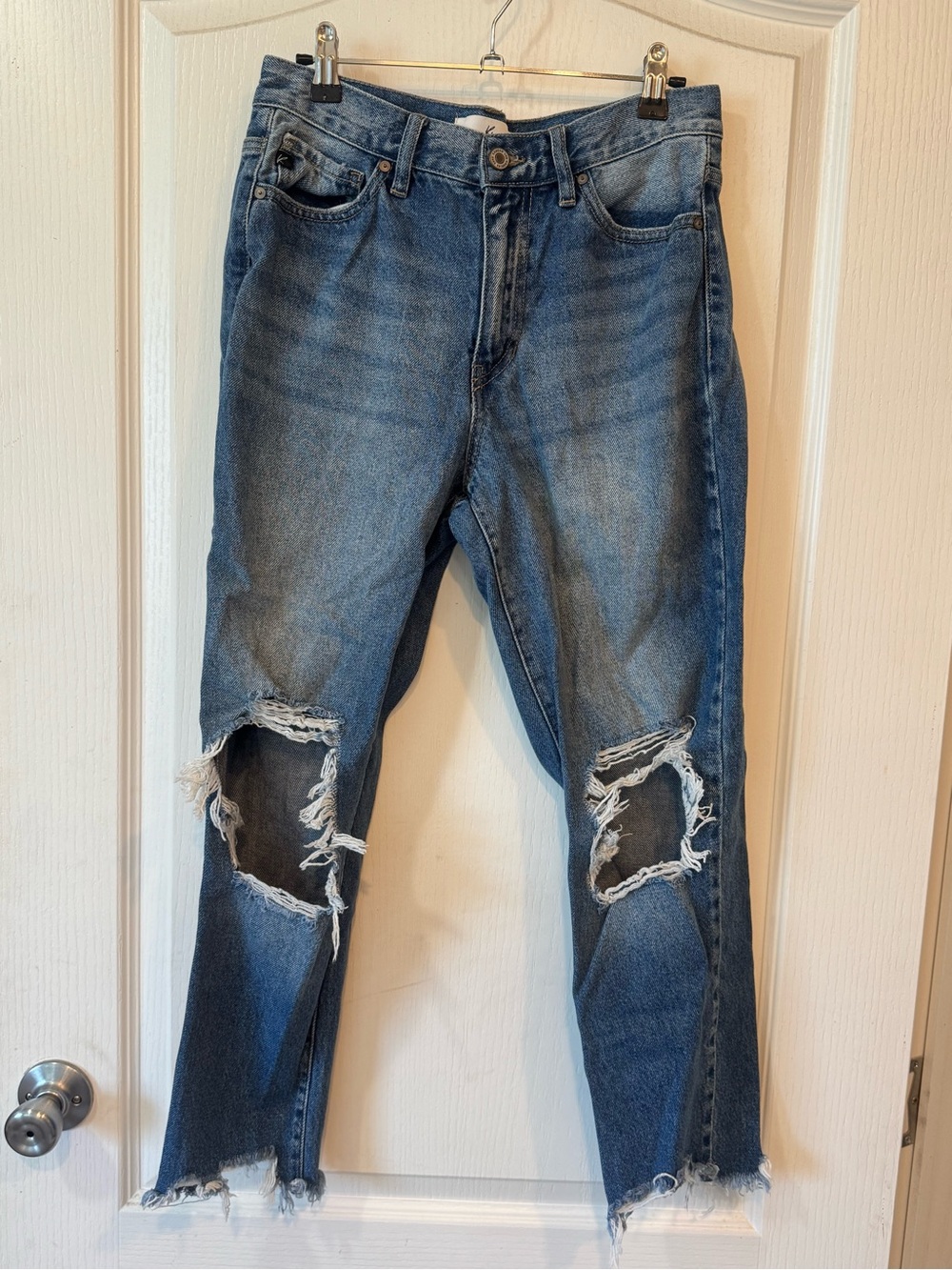 KanCan Distressed Blue Wide Leg Jeans